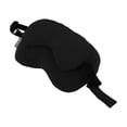 thumbnail image 2 of Naittoop Black Adjustable and Removable Travel Neck Pillow with Eye Mask – 9in Cotton Sleeping Pillow with Hook Storage Portable for Airplane Plane Travel Accessories, 2 of 6