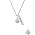 thumbnail image 2 of Delight Jewelry Silvertone 3-D Present Box with Bow and Crystal Silvertone Mother Daughter Bar Charm Necklace, 23", 2 of 4