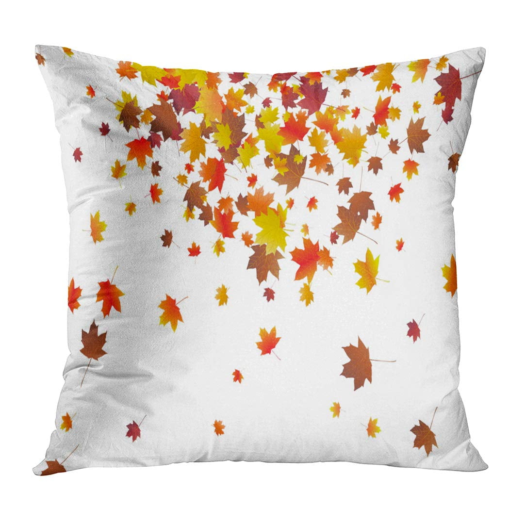 ECCOT Colorful Autumn Abstract Flying Maple Leaves Fall Season Orange