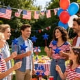 thumbnail image 4 of Clearance! Patriotic Star Pick Decorative Bow Insert Red White Blue Foam Sprig 4th Of July Party Decor Table Centerpiece Vase Garland Planter Cake Topper For Home Porch Patio Mantel Home Gift Set, 4 of 6
