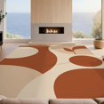 thumbnail image 2 of Design&I 2'x3' Ultra Soft Door Mat, Beige Terracotta Geometric Design Modern Abstract Shapes with Bold Circles Fluffy Washable Easy Care Indoor rug for Bedside Entryway, 2 of 3