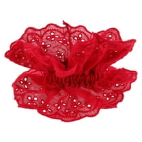 KONTONTY Large Hair Scrunchies Embroidery Lace Hair Ties Elegant Hair Accessories Elastic Hair Bands Ponytail Holder For Women Girls