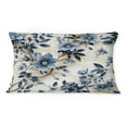 thumbnail image 3 of Designart "Vines Of Cobalt Blue Filigree I" Floral Printed Throw Pillow, 3 of 5