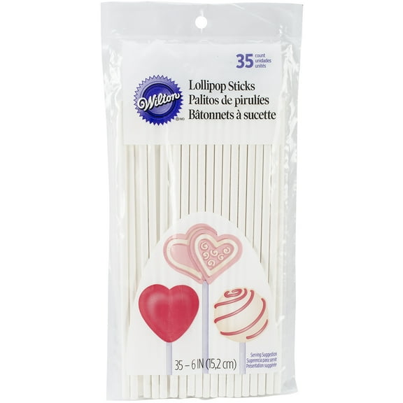 Wilton 6" Lollipop Sticks, 35 ct. 1912-1007