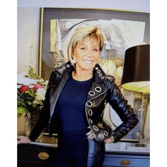 Noora New Women's Halloween Trendy Jacket Black Biker Lambskin Leather Jacket with Eyelets  UN08