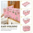 thumbnail image 2 of Yayeee Collapsible Cube Storage Bin with Lid Fabric Closet Decorative Basket with Handles, Pink Gingerbread House, 2 of 7