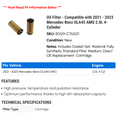 thumbnail image 2 of Oil Filter - Compatible with 2021 - 2023 Mercedes-Benz GLA45 AMG 2.0L 4-Cylinder 2022, 2 of 2