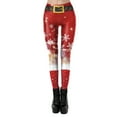thumbnail image 4 of MKLEKYY Bas Noirs pour Femmes Combinaison Imprimée de Noël pour Femmes avec Pantalon Réduit, 4 of 4