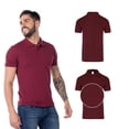 thumbnail image 3 of Playera Tipo Polo para Caballero, Color Marrón, Talla Doble Extra Grande, 50% Algodón y 50% Poliéster. Yazbek C0550, 3 of 3