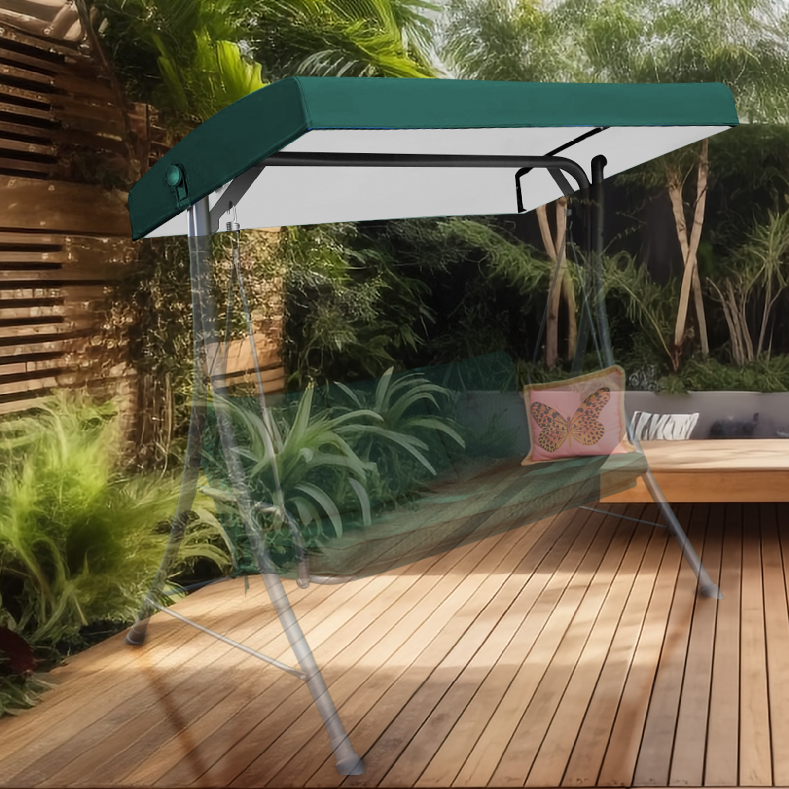 75 "x47" Swing Canopy Replacement Porch Top Cover Waterproof Swing Top