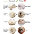 thumbnail image 5 of Magnetic Curtain Tiebacks- Upgrade 2022 with a Thicker Twist Rope and Strong Magnet Tieback Window Treatment Holdbacks Draperies Holders Decorative Drape Handmade Curtain Tie Back (Beige, 2), 5 of 5