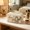 Beige, variant on Mesh Travel Toiletry Bag Large Capacity Lightweight Cosmetic Organizer with Handle for Gym Home Bathroom 9.8x4.7x4.3 Inch
