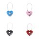 thumbnail image 5 of Cerradura de combinación, cuerda de alambre con forma de corazón cerradura de equipaje, cerradura de puerta pequeña, candado de pareja para bolsas de viaje, maleta, taquillas, mochilas, 5 of 5