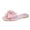 Pink, variant on VerPetridure White Sandals Women Womens Summer Fashion Flat Slippers Square-toe Bowknot Casual Comfortable Slippers
