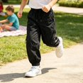 thumbnail image 2 of CONZONE Little Boys Baggy Pants Wide Leg Jogger Pants for Boys Drawstring Fall Athletic Trousers with Pockets, 2 of 4