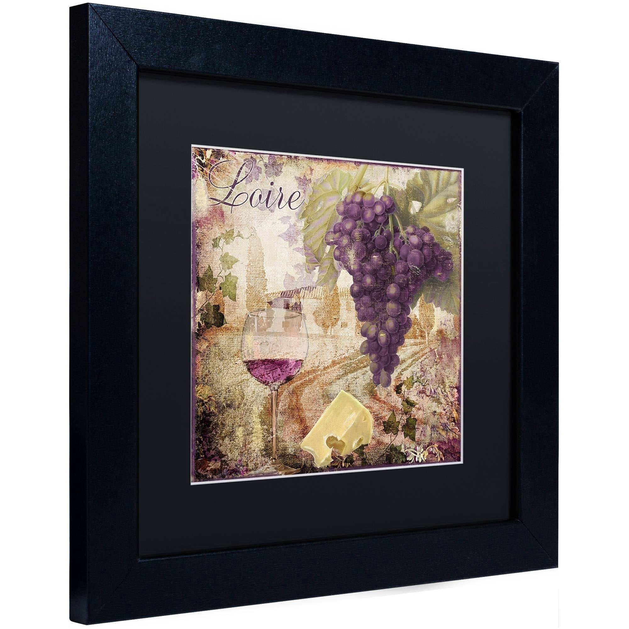 Trademark Fine Art "Wine Country II" Canvas Art by Color Bakery Black Matte, Black Frame