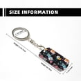thumbnail image 4 of Goofa Hibiscus Rose Printed Rectangular Metal Keychain Bag Charm Floral Charm for Purse Keys Metal Keyring Gift for Women Accessories, 4 of 7