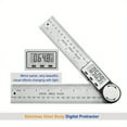 thumbnail image 4 of Digital Angle Finder Protractor, 2 In 1 Angle Finder Ruler With 7 Inch/200mm, Angle Measuring Tool For Woodworking/Carpenter/Construction/DIY Measurement, 4 of 10