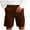 Brown, variant on Havenre Men's Cargo Shorts Button Elastic Waistband Casual Relaxed Fit Stretch Work Shorts with Multi-Pockets Black XXXL