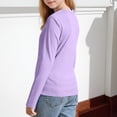 thumbnail image 4 of Jalioing Girls Long Sleeve Tops Ribbed Knit Crew Neck Casual Shirts Teens Kids Plain Basic T Shirts Girls Clothes, 4 of 8