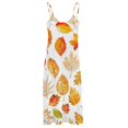 thumbnail image 5 of Autumn Harvest Maple Leaves Thanksgiving Sleeveless Dress for Women Clothing Female Women's Summer Skirt, 5 of 7