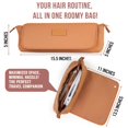 thumbnail image 2 of Bolsa de viaje BAREFOOT CARIBOU para herramientas capilares y tapete resistente al calor para planchas, alisadores, rizadores y accesorios para el cuidado del cabello. Diseño 2 en 1, con bolsillos int, 2 of 5