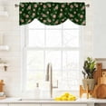thumbnail image 2 of Tie Up Valance for Windows Pink Daisies Flowers Curtains Valances Rod Pocket Valance Window Treatments Floral Leaf Green Balloon Curtains for Kitchen Living Room Bedroom Bathroom Decor 54x18 Inch, 2 of 9