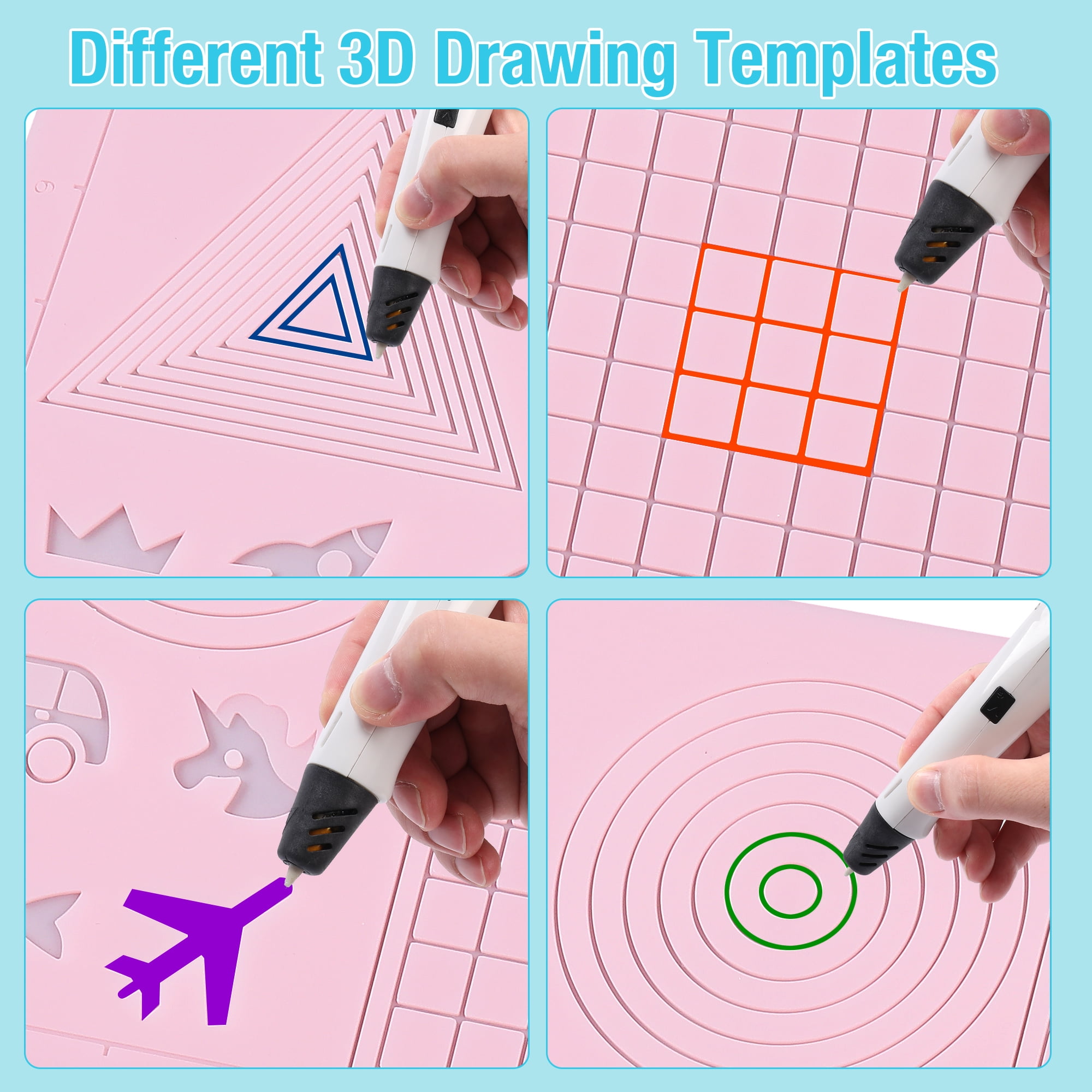 3D Printing Mat Durable Flexible Template Drawing Tools Finger Protectors 3D  Pen Mat Silicone Pad 3D Pen Stencils - AliExpress