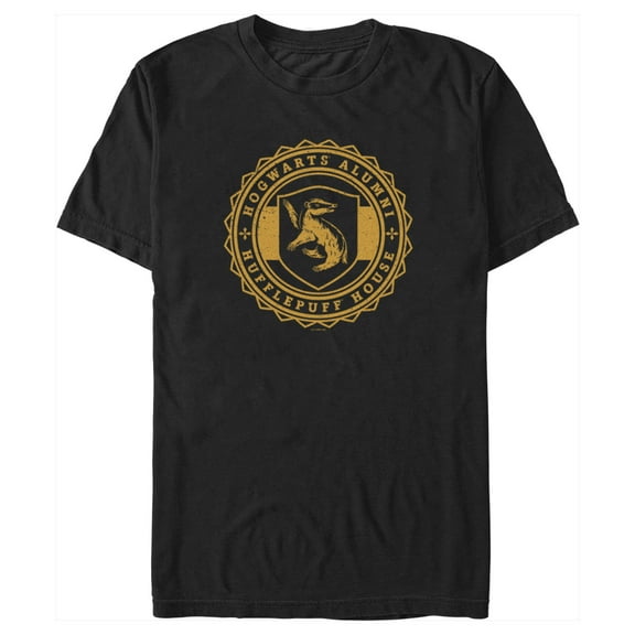 Men's Harry Potter Hogwarts Alumni Hufflepuff House Graphic Tee Black 3X Large