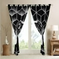 thumbnail image 2 of Game Consoles 30%-50% Blackout Curtains Neon Geometry Curtains 2 Panels (52Wx84L),3D Geometric Gamer Curtains Drapes Grey Flame Window Curtains Gamer Gifts, 2 of 5