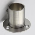 thumbnail image 2 of Stainless Steel Closet Pole Socket Rob for Install Closet Use Silver Durable Round Rod End Supports 32mm, 2 of 8