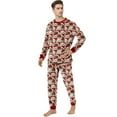 thumbnail image 2 of Family Christmas Pajamas Matching Set Ugly Christmas Sweater Crewneck Long Sleeve Knitted Cat Wearing Santa Hat Clause Sweater for Women Man Couples Flannel, 2 of 6