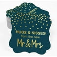 thumbnail image 2 of Inkdotpot Pack Of 100 Real Gold Foil Bracket Shape Paper Tags Hugs & Kisses From The New Wedding Favor Hang Tags, 2 of 7