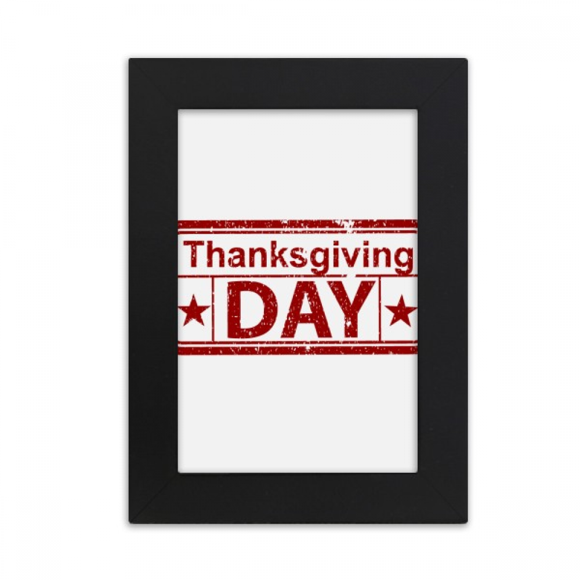 Happy Thanksgiving Day Seal Pattern Desktop Photo Frame Picture Display Art Painting Exhibit