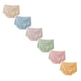 thumbnail image 1 of Calzones Algodon Mujer Ropa Interior Para Mujer, Sin Costuras, Cintura Media, Transpirable, Color Sólido, Triangular, 6 Unidades, 1 of 3