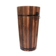 thumbnail image 1 of Maceta de barril de madera, maceta para plantas de exterior, contenedor rústico con Estilo A, 1 of 8