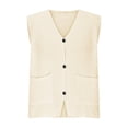 thumbnail image 1 of mfyjkho Camisetas Sin Mangas, Vestido De Punto Sin Mangas Con Cuello En V Y Cordones De Color Liso Para Mujer Tops Casuales Para Mujer L, 1 of 6
