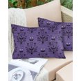 thumbnail image 6 of Halloween Throw Pillow Covers, Purple Black Haunted Ghost Fall Autumn Soft Breathable Pillow Cases with Invisible Zipper for Sleeping, Body Pillowcases for Couch Bed Sofa Chair 24x36 Inches, 6 of 6