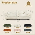 thumbnail image 2 of Muumblus 80.5" Corduroy Loveseat Sofa, Oversized Upholstered 2-Seater Plush Cloud Couch for Living Room/Apt, White, 2 of 10