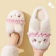 thumbnail image 2 of NIEWTR Kids Slippers for Boys Girls Winter Warm Cute Dog House Shoes Fuzzy Fun Cartoon Indoor Bedroom Footwear(A-White,9), 2 of 4