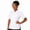 White, variant on Ladies Short Sleeve 10 Button Chef Coat, Black, Size XL