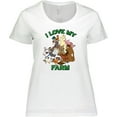 thumbnail image 3 of Inktastic I Love My Farm with Happy Farm Animals Women's Plus Size T-Shirt, 3 of 5