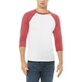 thumbnail image 1 of Hat and Beyond Mens Premium Baseball 3/4 Sleeve Raglan T-Shirt with Two Tone Contrast, 1 of 6