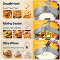 thumbnail image 4 of Batidora de pie VIVOHOME 660 W, 10 velocidades, 6 cuartos, roja, 4 of 7