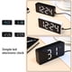 thumbnail image 2 of Reloj despertador Digital LED Billuyoard con medidor de temperatura brillo ajustable alarma 12/24H termómetro espejo Decoración del hogar Concha negra/colorida, 2 of 6