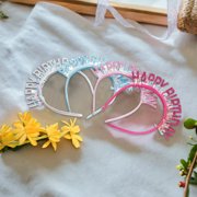 Vocoste Birthday Crown Birthday Headband Birthday Crown for Girls Woman Pink