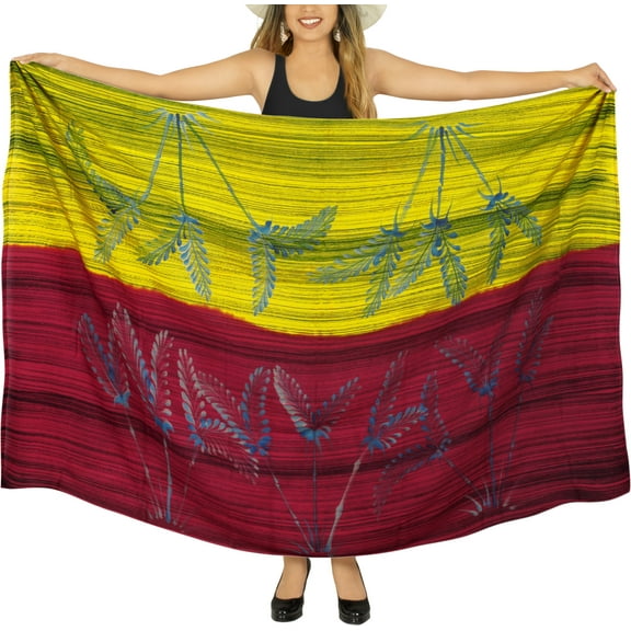 HAPPY BAY Women's Bikini Skirt Beachwear Sarong Coverups Swimsuit Swim Cover up Summer Wraps Swimwear Beach Wrap Skirts for Women One Size Tie Dye, Red