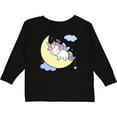 thumbnail image 3 of Inktastic Unicorn Moon Girls Long Sleeve Toddler T-Shirt, 3 of 5