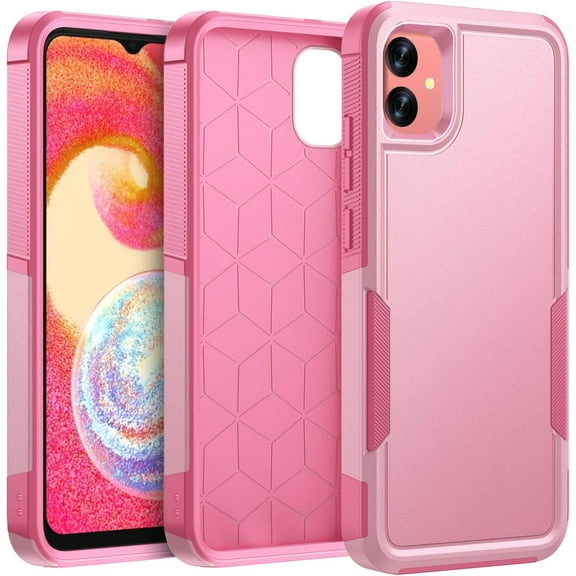 for Samsung Galaxy A04E Case, [Shockproof] Military Grade Proof Protection [Dropproof] Rugged Protective Heavy Duty Phone Case Cover for Samsung Galaxy A04E (Pink)