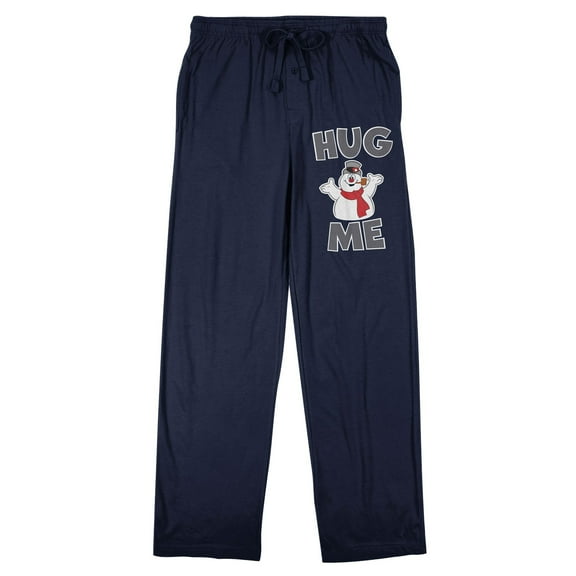 Frosty The Snowman Hug Me Men's Navy Sleep Pajama Pants-3XL